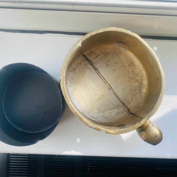 ✨ Anthropologie RARE Idol Planter turtle tortoise gold brass - Picture 5 of 11